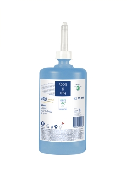 421601 Tork  Premium жидкое мыло-гель для тела и волос 1 л